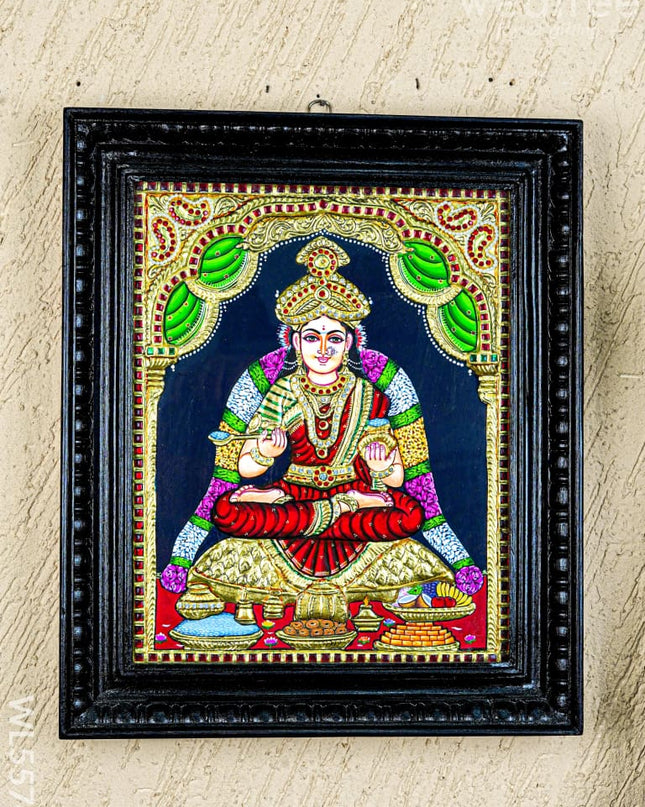Tanjore Painting - Annapoorani - Semi Embossed - 15x12 inch - WL5574 - Tanjore Painting