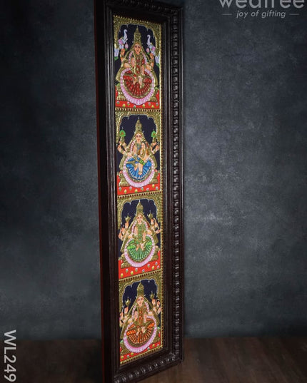Tanjore Painting Ashtalakshmi - 8 X 40 (2 Panel) Wl2491