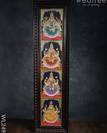 Tanjore Painting Ashtalakshmi - 8 X 40 (2 Panel) Wl2491