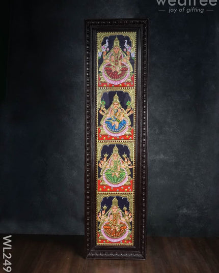 Tanjore Painting Ashtalakshmi - 8 X 40 (2 Panel) Wl2491