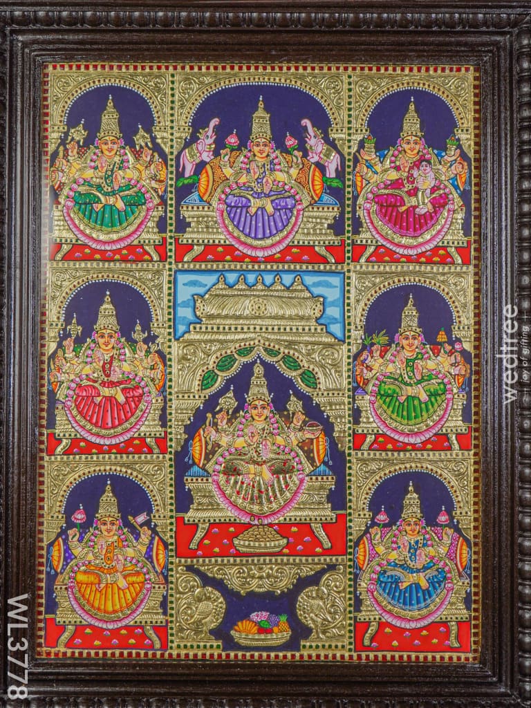Tanjore Painting Ashtalakshmi - 24X18 Inch Wl3778