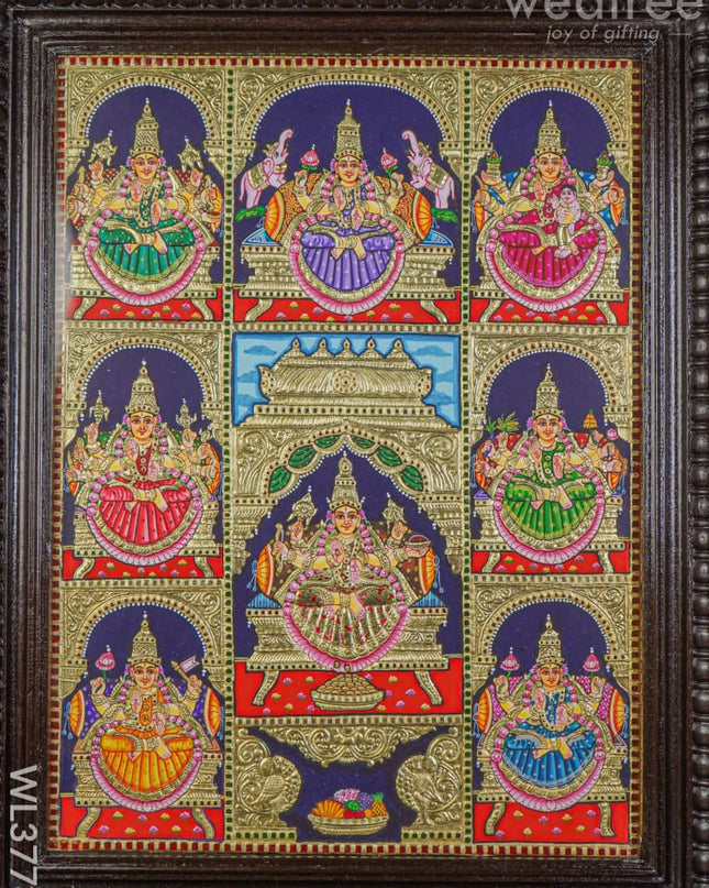 Tanjore Painting Ashtalakshmi - 24X18 Inch Wl3778