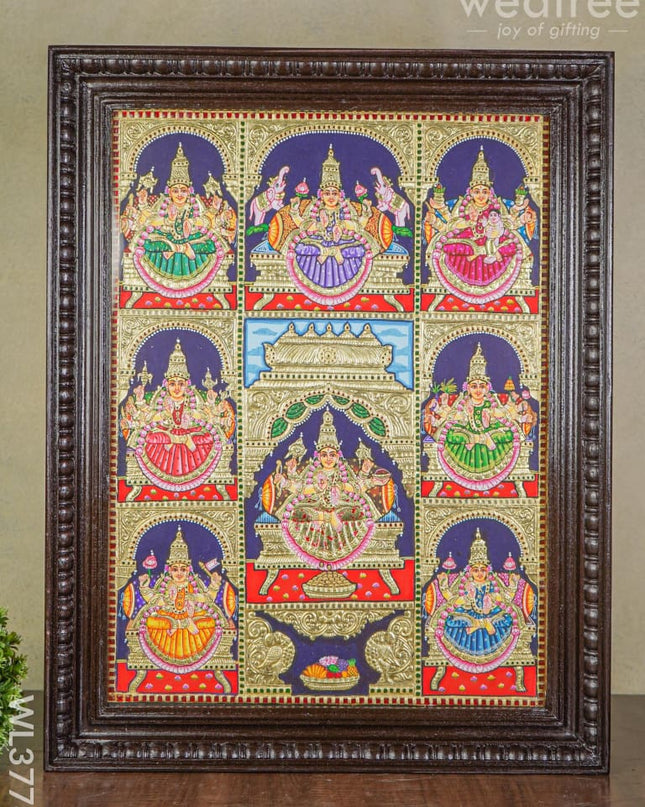 Tanjore Painting Ashtalakshmi - 24X18 Inch Wl3778