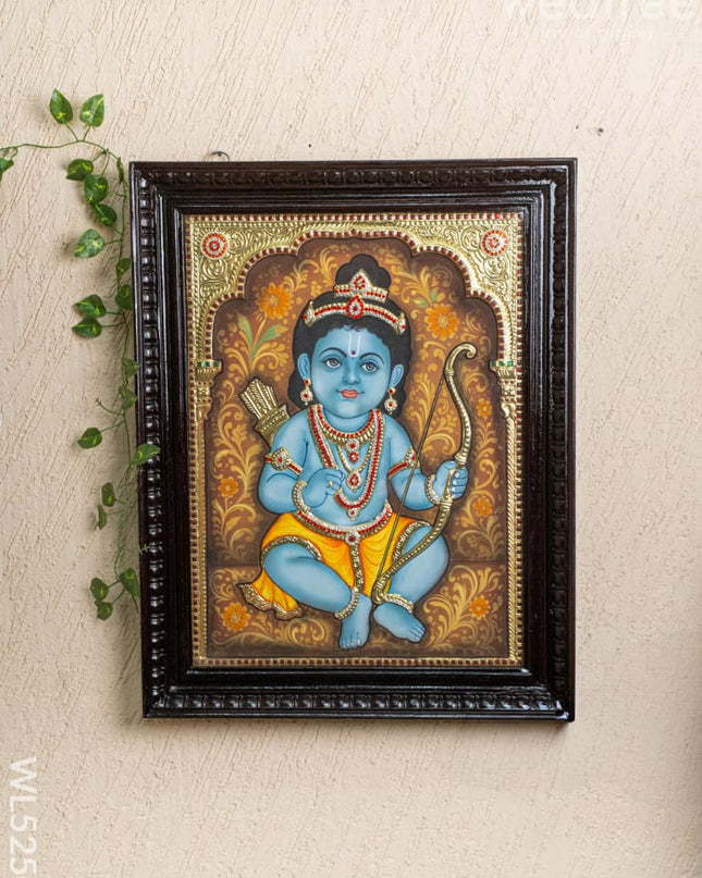 Tanjore Painting - Baby Ramar - Semi Embossed - 24x18 inch - WL5250 - Tanjore Painting