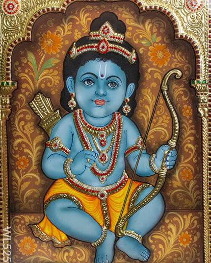 Tanjore Painting - Baby Ramar - Semi Embossed - 24x18 inch - WL5250 - Tanjore Painting