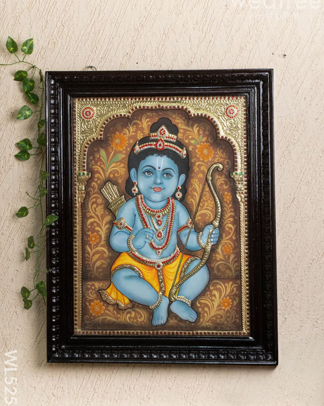 Tanjore Painting - Baby Ramar - Semi Embossed - 24x18 inch - WL5250 - Tanjore Painting