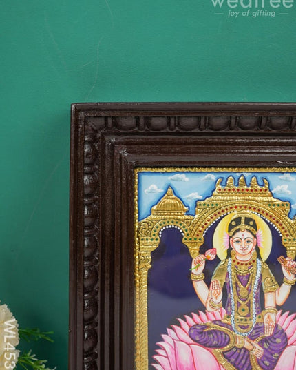 Tanjore Painting - Bala Tripura Sundari Flat (Gold Foil) 10 X 8 Inch Wl4538