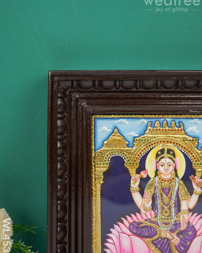 Tanjore Painting - Bala Tripura Sundari Flat (Gold Foil) 10 X 8 Inch Wl4538
