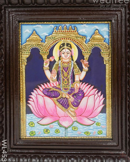 Tanjore Painting - Bala Tripura Sundari Flat (Gold Foil) 10 X 8 Inch Wl4538