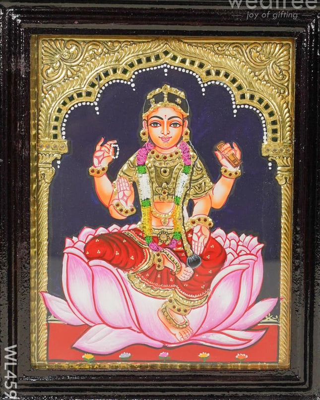 Tanjore Painting - Bala Tripura Sundari Flat (Gold Foil) 10 X 8 Inch Wl4592