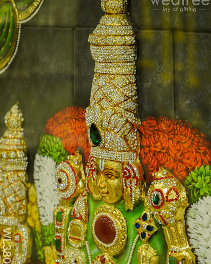 Tanjore Painting (Embossed) Balaji Padmavathi Thayar - 4X3Ft Wl3800