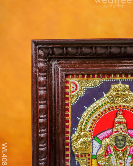 Tanjore Painting - Balaji-Padmavathi 15 X 12 Inch Semi Embossed Wl4080