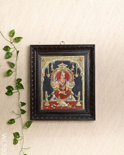 Tanjore Painting - Bharani Amman - Semi Embossed - 12x10 inch - WL5204 - Tanjore Painting
