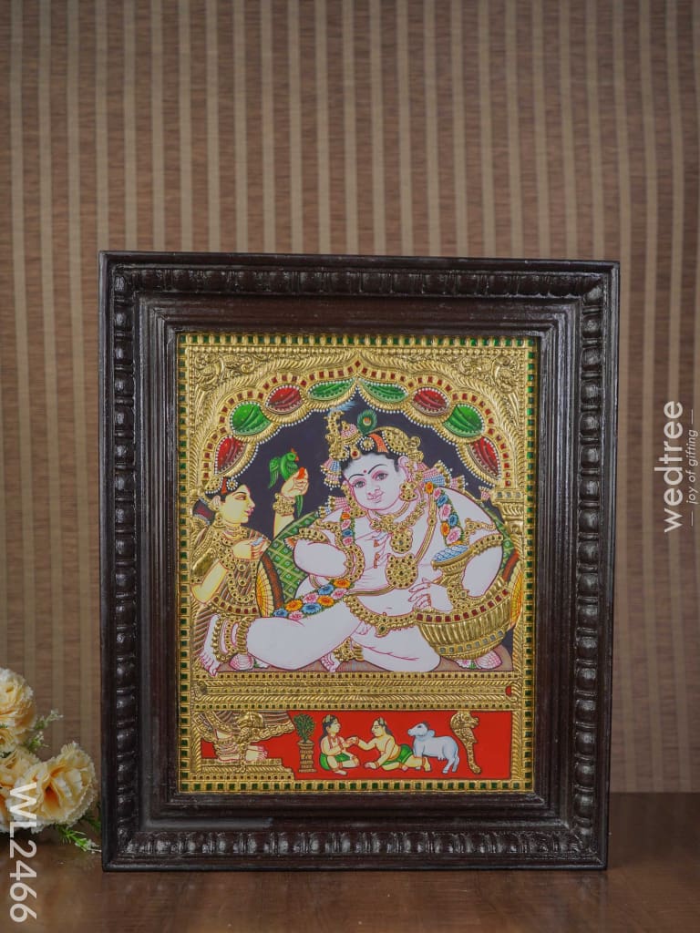 Tanjore Painting Butter Krishna - 15 X 12 Wl2466