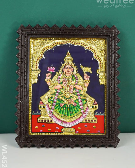 Tanjore Painting - Aadhi Lakshmi Flat (Gold Foil) 10 X 8 Inch Wl4525
