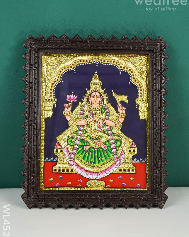 Tanjore Painting - Aadhi Lakshmi Flat (Gold Foil) 10 X 8 Inch Wl4525