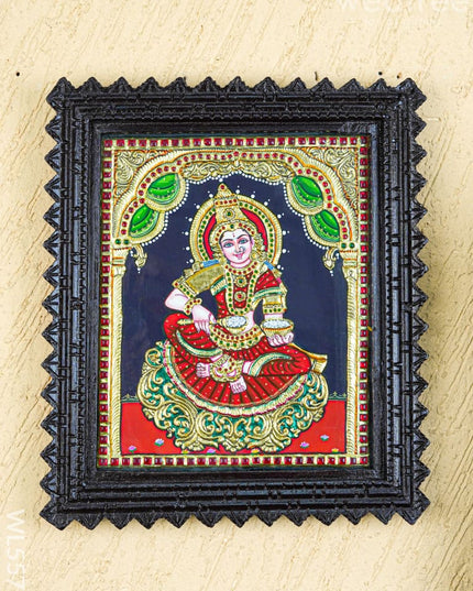 Tanjore Painting (Chettinad Frame) - Annapoorani - Flat (Gold Foil) - 12x10 inch - WL5575 - Tanjore Painting