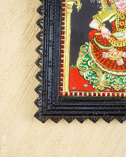 Tanjore Painting (Chettinad Frame) - Annapoorani - Flat (Gold Foil) - 12x10 inch - WL5575 - Tanjore Painting