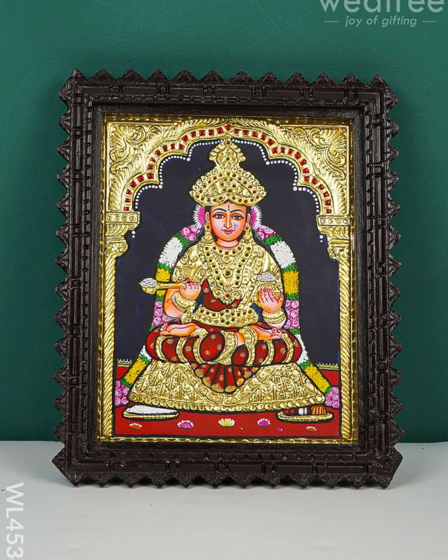 Tanjore Painting Chettinad Frame - Annapoorni Flat (Gold Foil) 10 X 8 Inch Wl4534