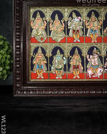 Tanjore Painting Dasavathar: 15X12 Inches - Wl1231