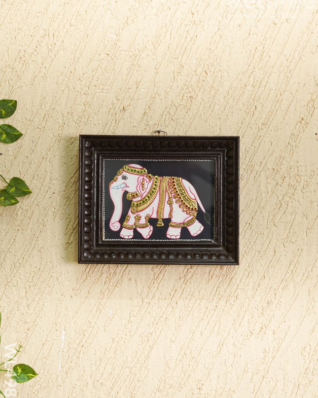 Tanjore Painting - Elephant - Flat - 8*6 inch - WL4989 Tanjore Painting