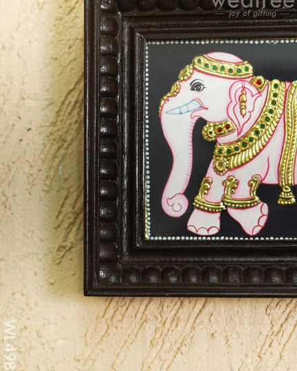 Tanjore Painting - Elephant - Flat - 8*6 inch - WL4989 Tanjore Painting