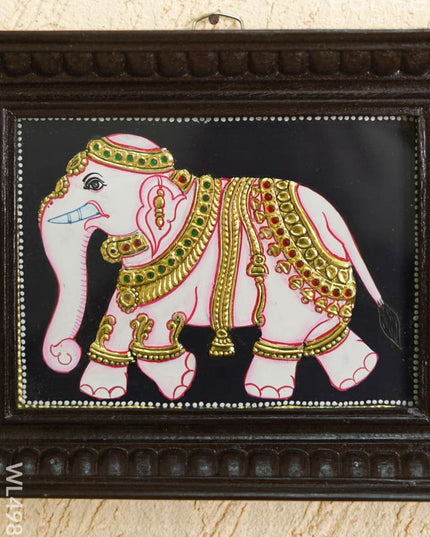 Tanjore Painting - Elephant - Flat - 8*6 inch - WL4989 Tanjore Painting