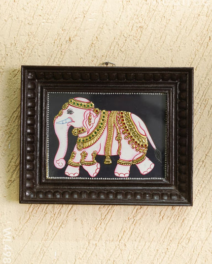 Tanjore Painting - Elephant - Flat - 8*6 inch - WL4989 Tanjore Painting