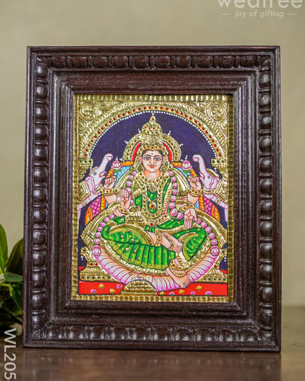 Tanjore Painting Gajalakshmi - Flat (Gold Foil) 10X8 Inch Wl2054 Painting