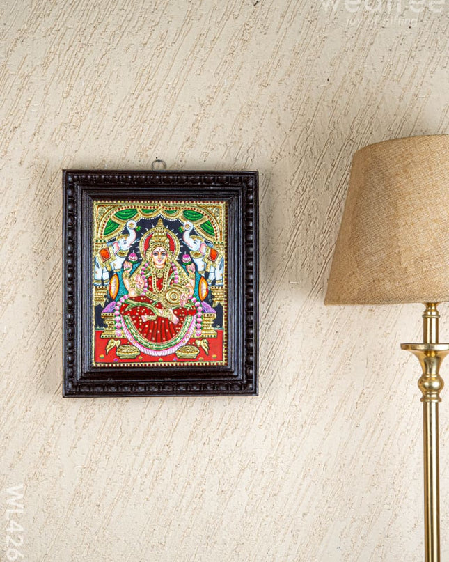 Tanjore Painting - Gajalakshmi - Flat (Gold Foil) - 12x10 inch - WL4262 - Tanjore Painting