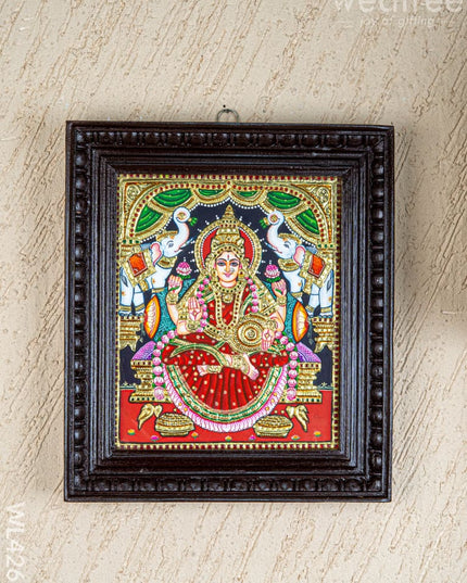 Tanjore Painting - Gajalakshmi - Flat (Gold Foil) - 12x10 inch - WL4262 - Tanjore Painting