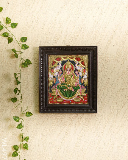 Tanjore Painting - Gajalakshmi - Flat - 12*10 inch - WL4979 Tanjore Painting