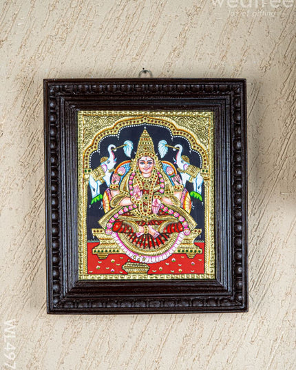 Tanjore Painting - Gajalakshmi - Flat (Gold Foil) - 12x10 inch - WL4979 - Tanjore Painting