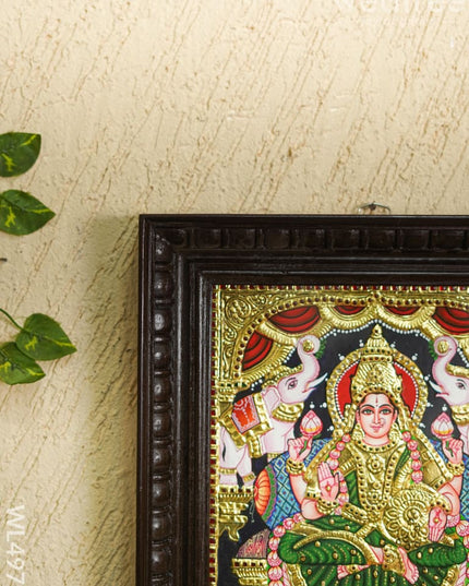 Tanjore Painting - Gajalakshmi - Flat - 12*10 inch - WL4979 Tanjore Painting