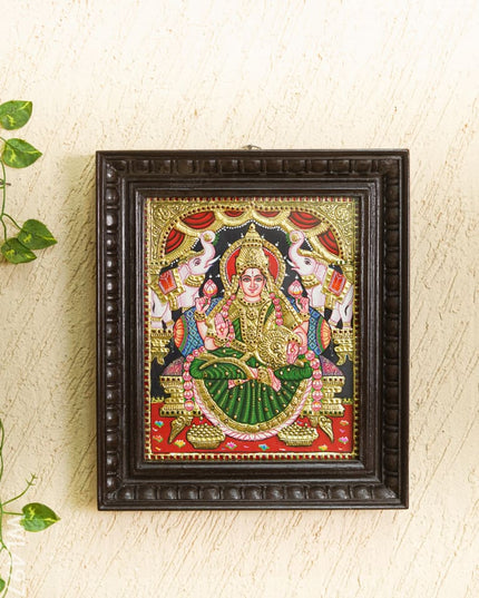 Tanjore Painting - Gajalakshmi - Flat - 12*10 inch - WL4979 Tanjore Painting