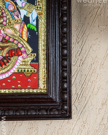 Tanjore Painting - Gajalakshmi - Flat (Gold Foil) - 12x10 inch - WL4979 - Tanjore Painting
