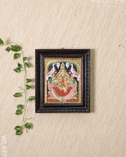 Tanjore Painting - Gajalakshmi - Flat (Gold Foil) - 12x10 inch - WL4979 - Tanjore Painting