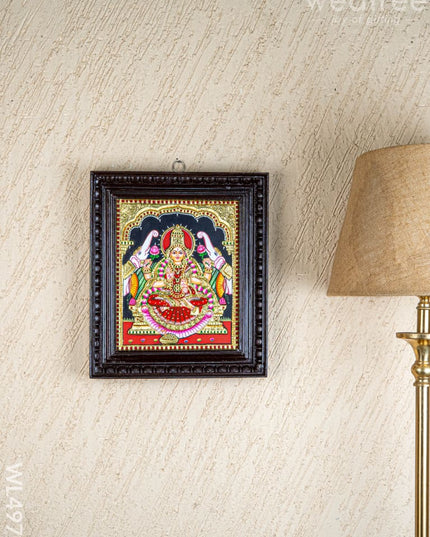 Tanjore Painting - Gajalakshmi - Flat (Gold Foil) - 12x10 inch - WL4979 - Tanjore Painting