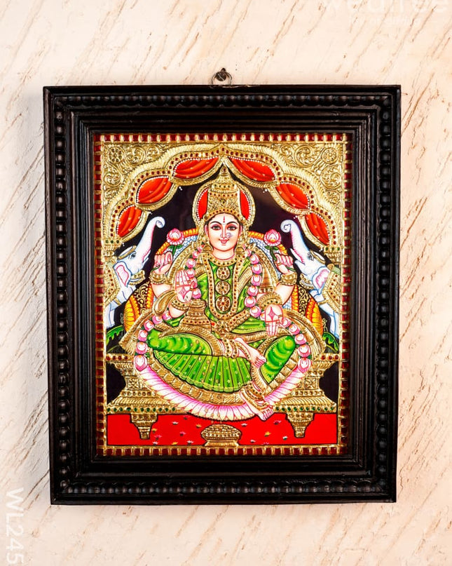 Tanjore Painting - Gajalakshmi - Flat (Gold Foil) - 15x12 inch - WL2452 - Tanjore Painting