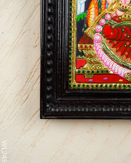 Tanjore Painting - Gajalakshmi - Flat (Gold Foil) - 15x12 inch - WL2452 - Tanjore Painting