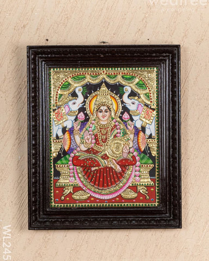 Tanjore Painting - Gajalakshmi - Flat (Gold Foil) - 15x12 inch - WL2452 - Tanjore Painting