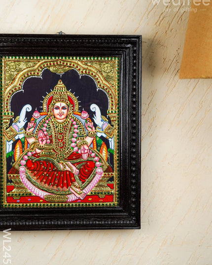 Tanjore Painting - Gajalakshmi - Flat (Gold Foil) - 15x12 inch - WL2452 - Tanjore Painting