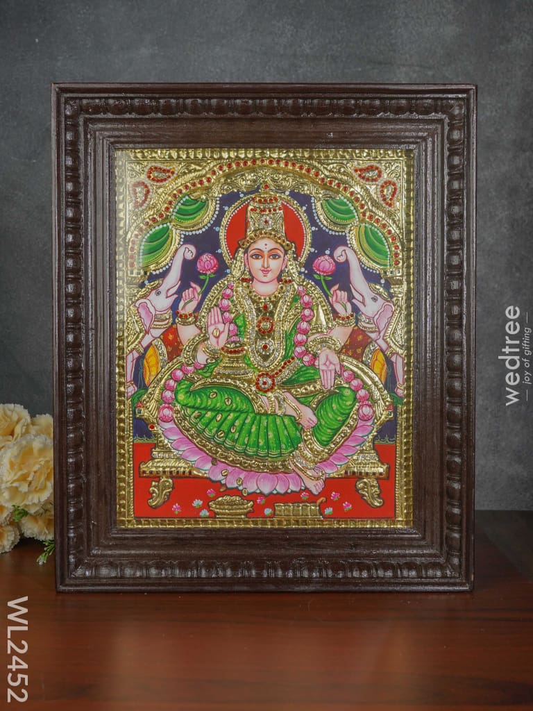 Tanjore Painting Gajalakshmi - 15X12 Inches Wl2452