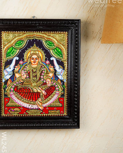 Tanjore Painting - Gajalakshmi - Flat (Gold Foil) - 15x12 inch - WL2452 - Tanjore Painting