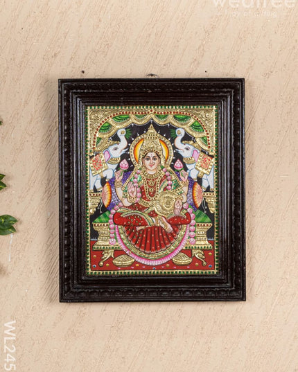 Tanjore Painting - Gajalakshmi - Flat (Gold Foil) - 15x12 inch - WL2452 - Tanjore Painting