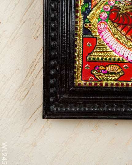 Tanjore Painting - Gajalakshmi - Flat (Gold Foil) - 15x12 inch - WL2452 - Tanjore Painting