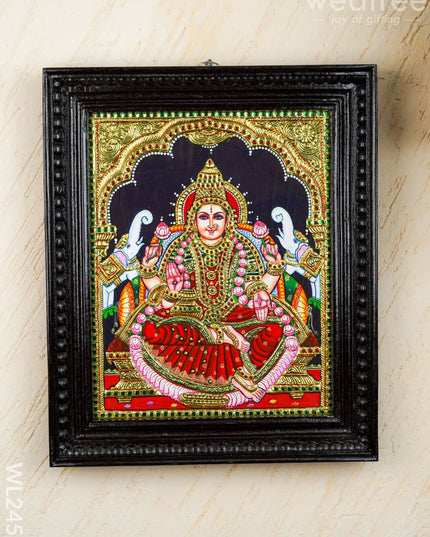 Tanjore Painting - Gajalakshmi - Flat (Gold Foil) - 15x12 inch - WL2452 - Tanjore Painting