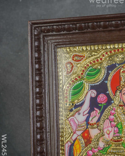 Tanjore Painting Gajalakshmi - 15X12 Inches Wl2452