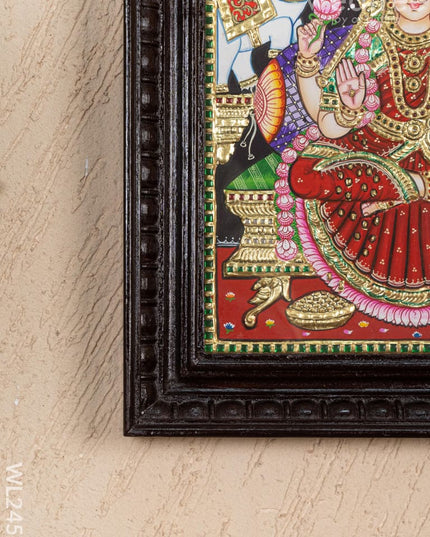 Tanjore Painting - Gajalakshmi - Flat (Gold Foil) - 15x12 inch - WL2452 - Tanjore Painting