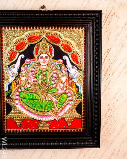 Tanjore Painting - Gajalakshmi - Flat (Gold Foil) - 15x12 inch - WL2452 - Tanjore Painting